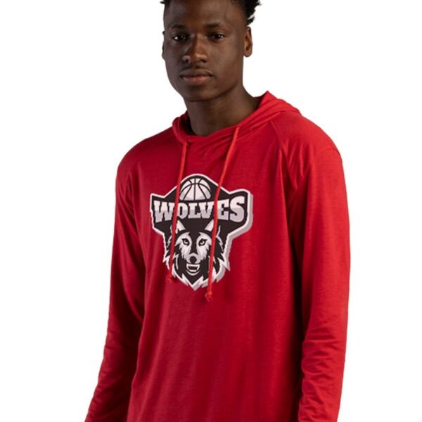 Men's Tri-Blend Surplice Hooded Long Sleeve T-Shirt Thumbnail